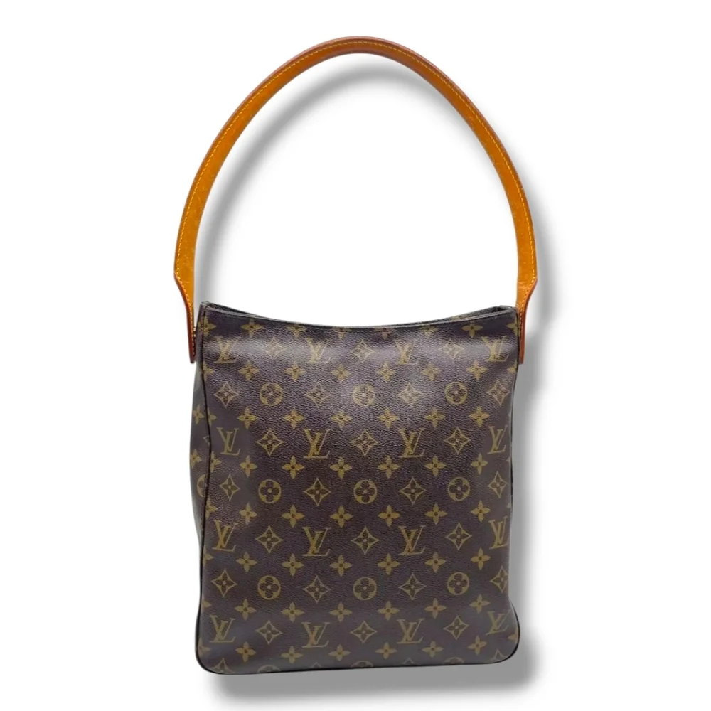 Y2K USA Made Vintage Louis Vuitton GM Looping Monogram Canvas Shoulder Handbag